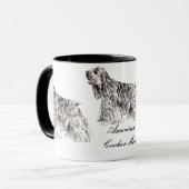 Cocker Mam, Amerikaanse Cocker Spaniel Ceramic Mok (Voorkant links)