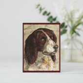 Cocker Spanial Dog Print Briefkaart (Staand voorkant)