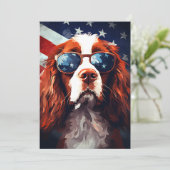 Cocker Spaniel 4 juli Onafhankelijkheidsdag Feestdagenkaart (Staand voorkant)