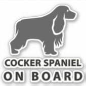 Cocker Spaniel aan boord Sticker (Voorkant)
