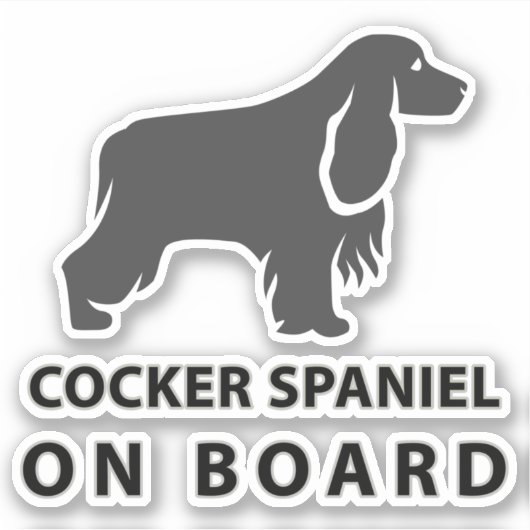 Cocker Spaniel aan boord Sticker (Voorkant)