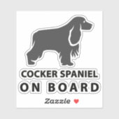 Cocker Spaniel aan boord Sticker (Vel)
