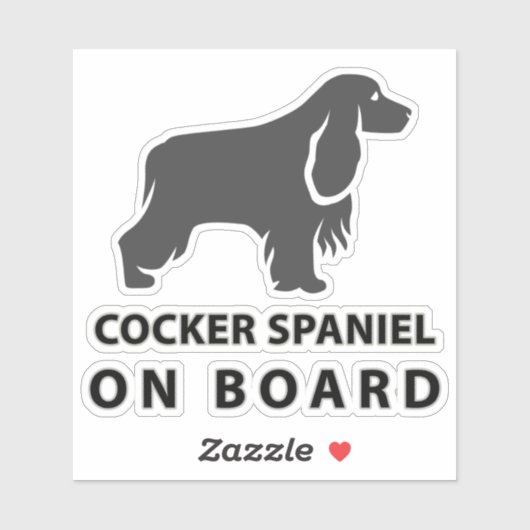 Cocker Spaniel aan boord Sticker (Vel)