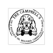 Cocker Spaniel Aangepast adres voor teruggave Rubberstempel (Afrduk)