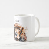 Cocker Spaniel Aangepaste naam Koffiemok (Voorkant rechts)