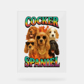 Cocker Spaniel Acryl Bord (Voorkant)