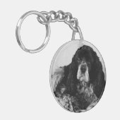 Cocker Spaniel Acryl Dubbelzijdige Sleutelhanger (Voorkant Links)