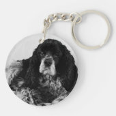 Cocker Spaniel Acryldubbelzijdige Sleutelhanger (Achterkant)