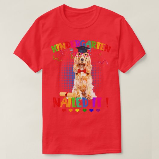 Cocker Spaniel Afstuderen, klasse 22, kindergarten T-shirt (Design voorkant)