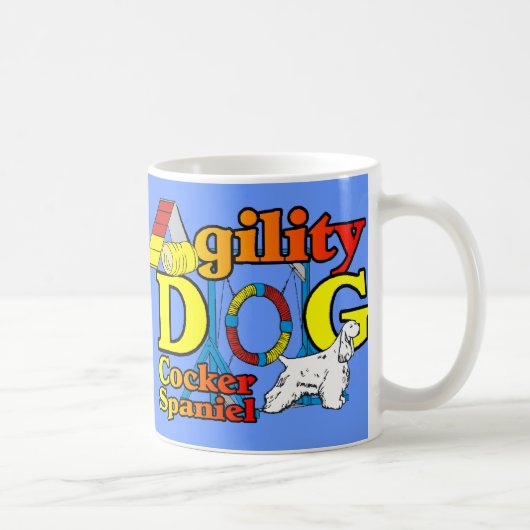 Cocker Spaniel Agility Gifts Koffiemok (Rechts)