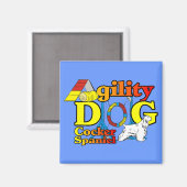 Cocker Spaniel Agility Gifts Magneet (Voorkant / Achterkant)