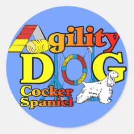 Cocker Spaniel Agility Gifts Ronde Sticker