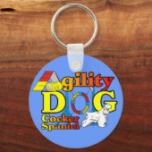 Cocker Spaniel Agility Gifts Sleutelhanger (Voorkant)