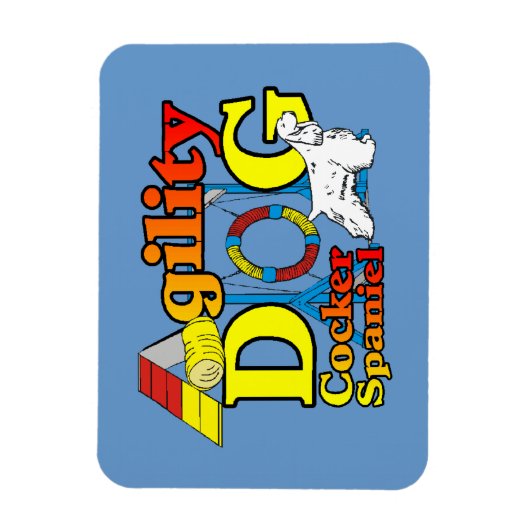 Cocker Spaniel Agility Magneet (Verticaal)