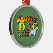 Cocker Spaniel Agility Metalen Ornament (Rechts)