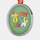 Cocker Spaniel Agility Metalen Ornament (Links)