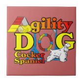 Cocker Spaniel Agility Tegeltje (Voorkant)