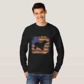 Cocker Spaniel American Flag USA Dog  Puppy US T-shirt (Voorkant volledig)