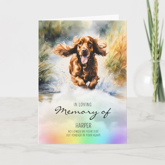 Cocker Spaniel aquarel hond verlies sympathie Kaart (Voorkant)