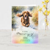 Cocker Spaniel aquarel hond verlies sympathie Kaart (Gele Bloem)