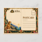 Cocker Spaniel, Art Deco-hond Briefkaart (Achterkant)