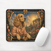 Cocker Spaniel, Art Deco Hond Muismat (Met muis)