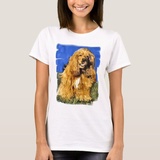 Cocker Spaniel Art Giften T-shirt (Voorkant)