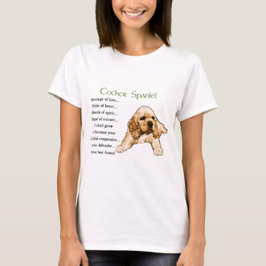 Cocker Spaniel Art Giften T-shirt (Voorkant)