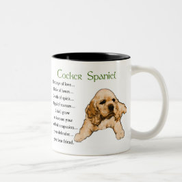Cocker Spaniel Art Giften Tweekleurige Koffiemok