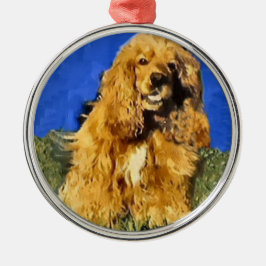 Cocker Spaniel Art Metalen Ornament