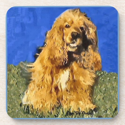 Cocker Spaniel Art Onderzetter (Voorkant)