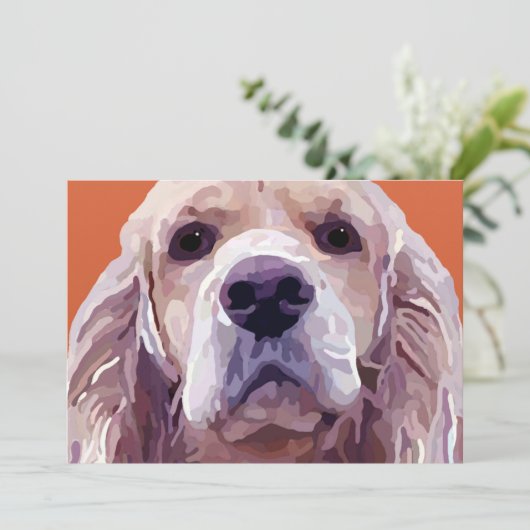 Cocker Spaniel Attitude Wenskaart Kaart (Staand voorkant)