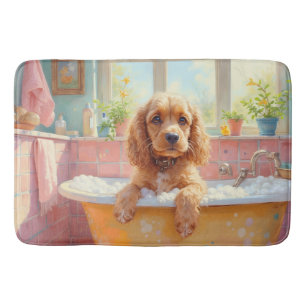 Cocker Spaniel badtijd Mooie badkamer decor Badmat