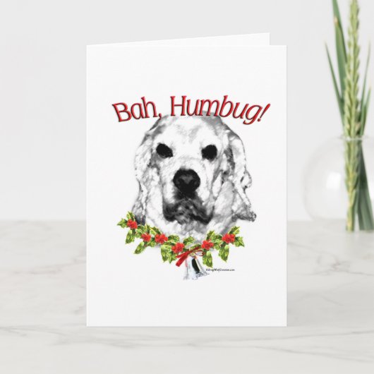 Cocker Spaniel Bah Humbug Feestdagen Kaart (Voorkant)