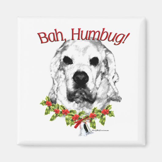 Cocker Spaniel Bah Humbug Magnet (Voorkant)