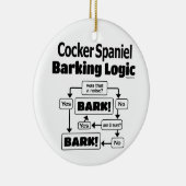 Cocker Spaniel Barking Logic Keramisch Ornament (Rechts)
