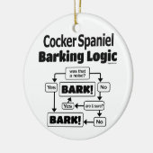 Cocker Spaniel Barking Logic Keramisch Ornament (Links)