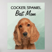 Cocker Spaniel Best Mam Poster (Voorkant)