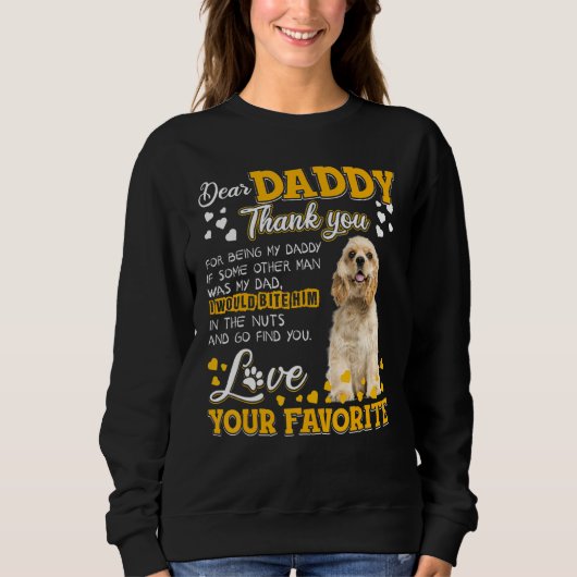 Cocker Spaniel Beste papa Bedankt dat je mijn D be Trui (Voorkant)