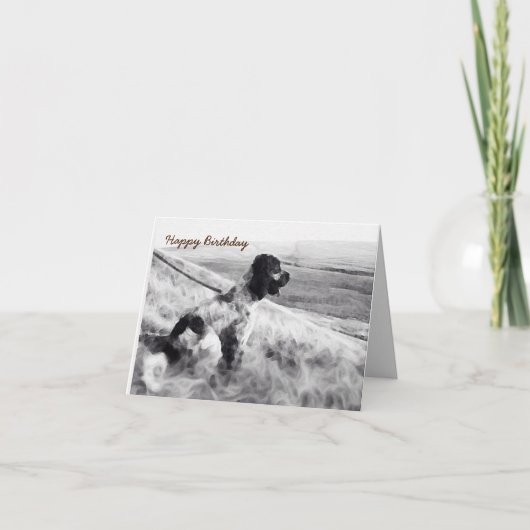 Cocker Spaniel Birthday Kaart (Voorkant)