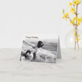 Cocker Spaniel Birthday Kaart (Gele Bloem)
