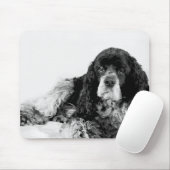 Cocker Spaniel Black en White Muismat (Met muis)