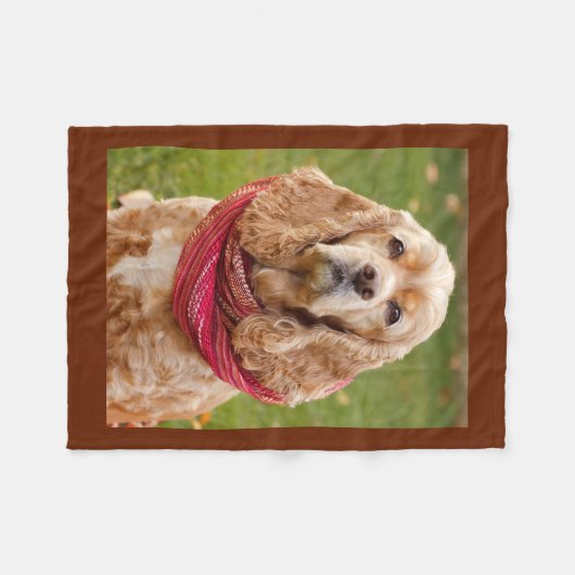 Cocker Spaniel Blanket Fleece Deken (Voorkant (Horizontaal))