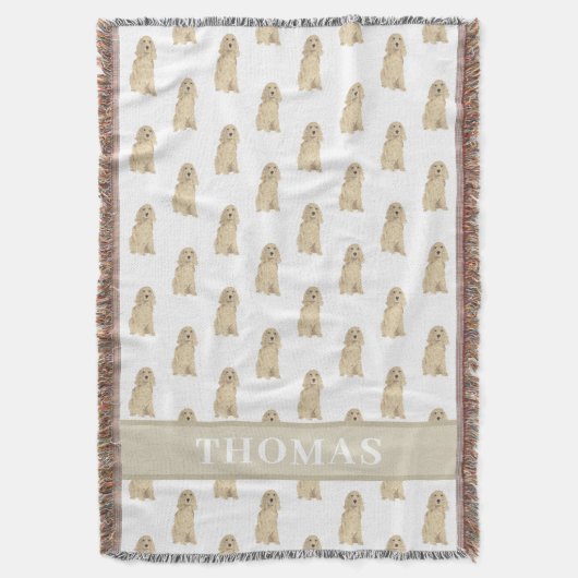 Cocker Spaniel (Blonde Tan Golden) Deken (Voorkant Verticaal)