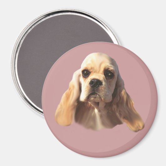 Cocker Spaniel Blondie Magnet (Voorkant / Achterkant)