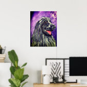 Cocker Spaniel Blue Roan gepolijst Poster (Thuiskantoor)