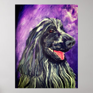 Cocker Spaniel Blue Roan gepolijst Poster