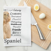 Cocker Spaniel brengt keukenhanddoek (Quarter Fold)