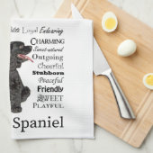 Cocker Spaniel brengt keukenhanddoek (Quarter Fold)