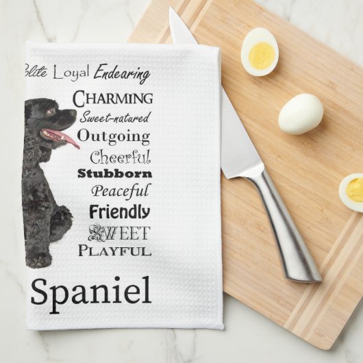 Cocker Spaniel brengt keukenhanddoek (Quarter Fold)